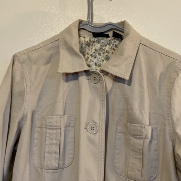 Bailey’s Point kaki pocket full button up front cargo jacket coat Large (13/15) - Picture 3 of 10